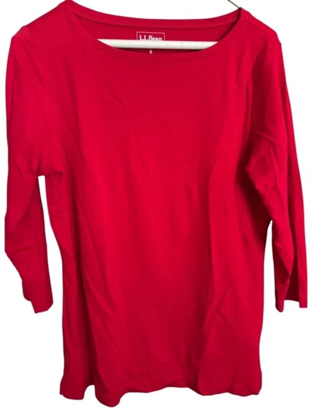LL Bean shirt 3/4 sleeve red size small
